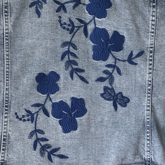 Peck and Peck acid washed vintage jean jacket size Small preowned - Picture 8 of 9